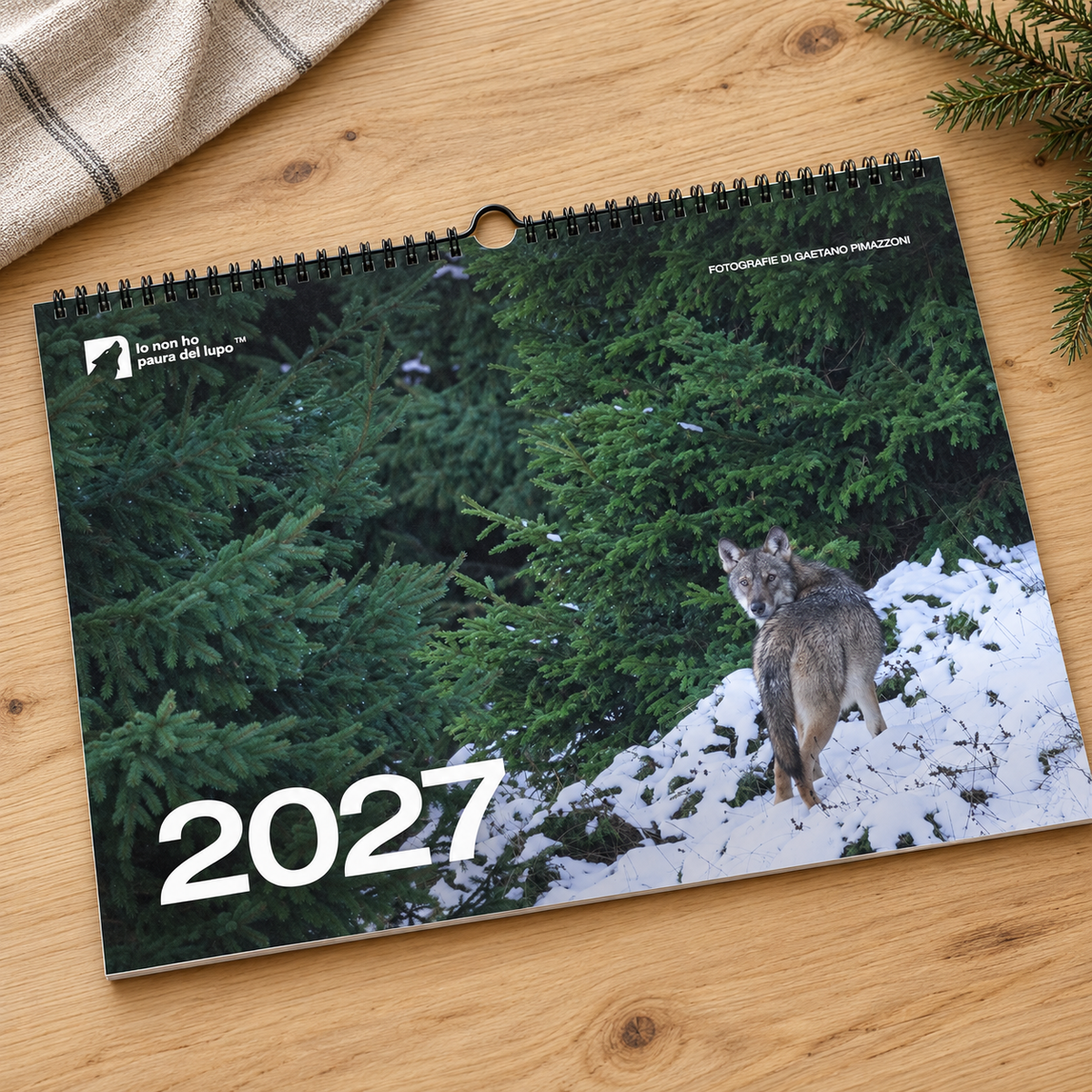 Calendario da parete 2027 - Io non ho paura del lupo - Gaetano Pimazzoni