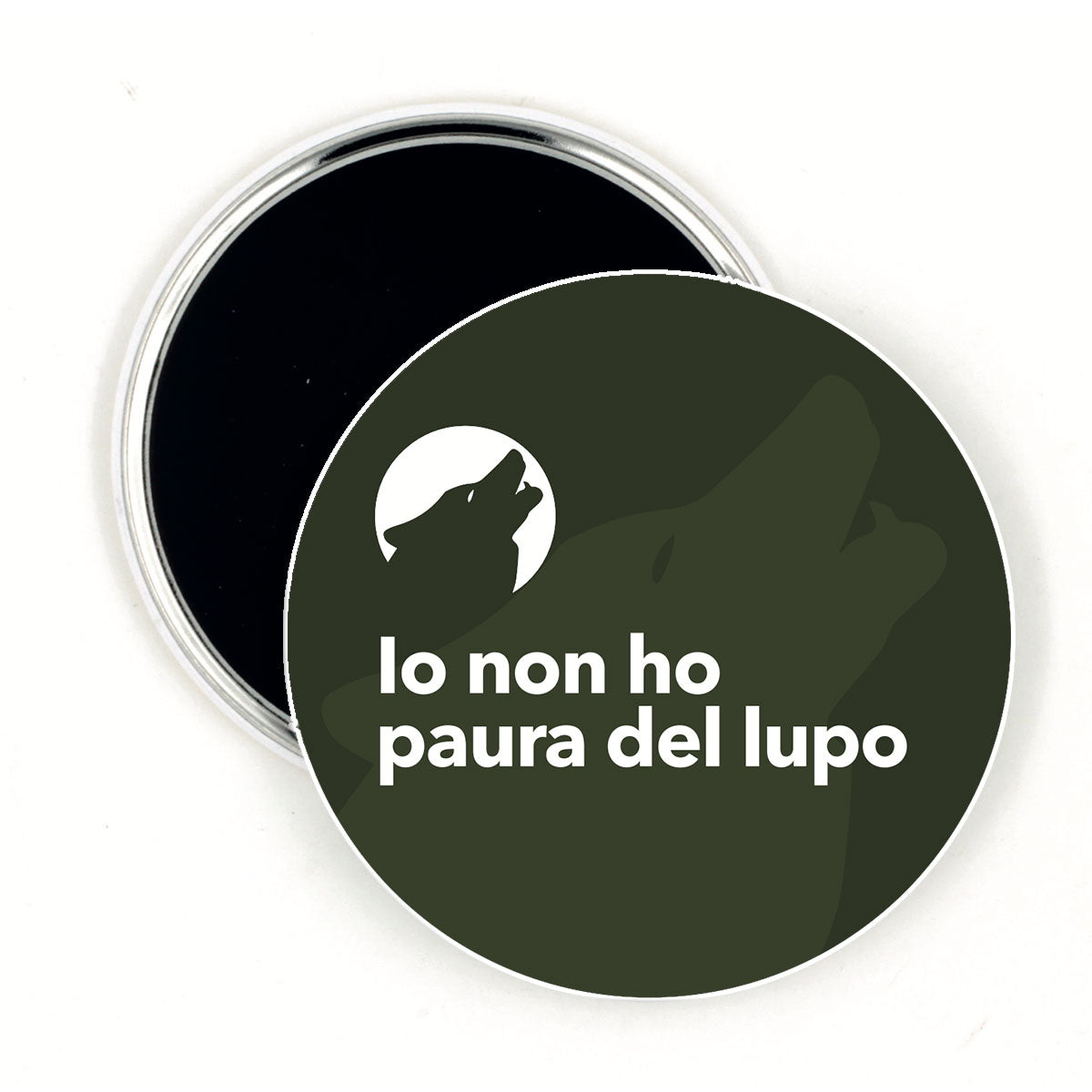 Magnete da frigorifero "Io non ho paura del lupo"